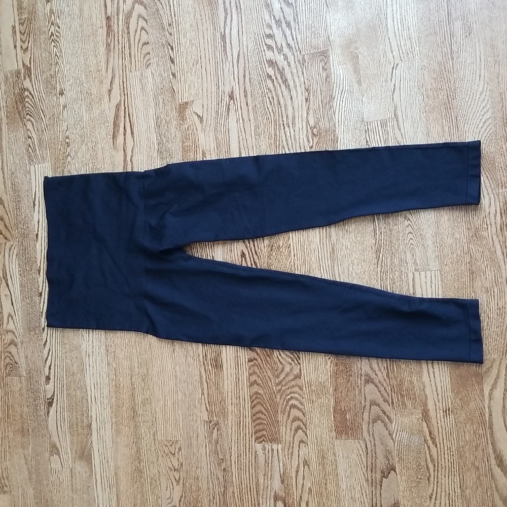 (2XL) Classic Black Stretchy Nylon Blend Women's Athleisure High Rise Leggings